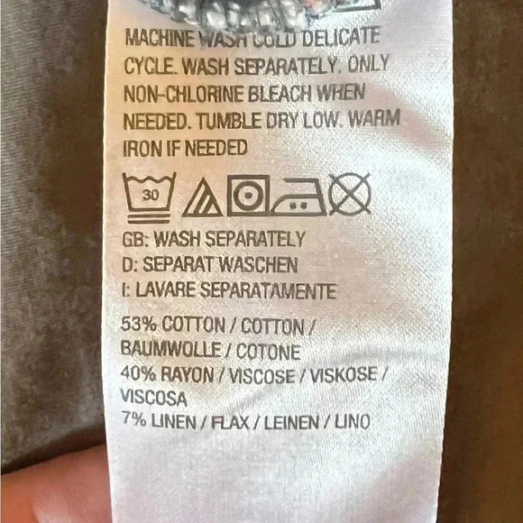 Naturals D&Co Linen Blend Midi Dress Woman Size XLP Summer Spring Light EUC - Picture 6 of 6